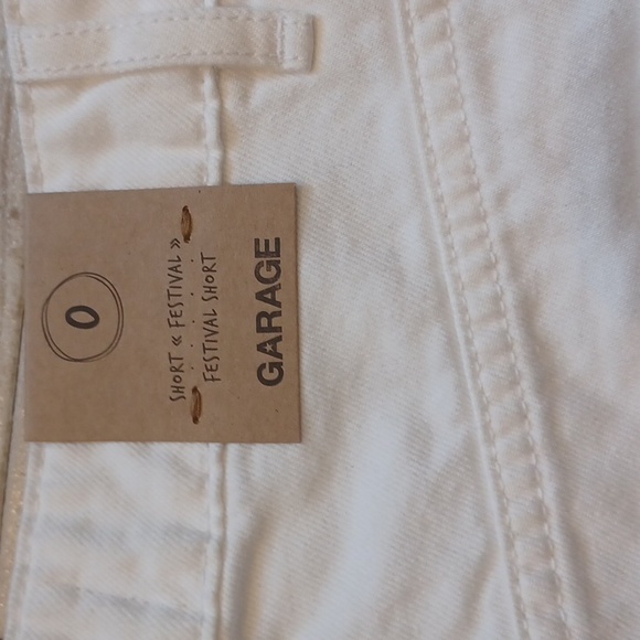 NWT Garage Short Festival Lace-Up White Jean Shorts - Picture 6 of 9